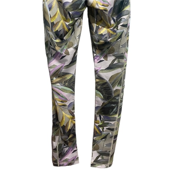 SOC Stadium Sportswear Girls High Waist Tropical Leaf Leggings L / XL - Picture 7 of 14